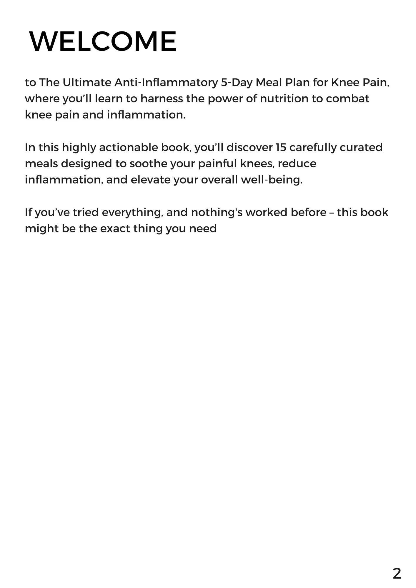Anti Inflammatory  5 Day Meal Plan For Knee Pain - Image 2
