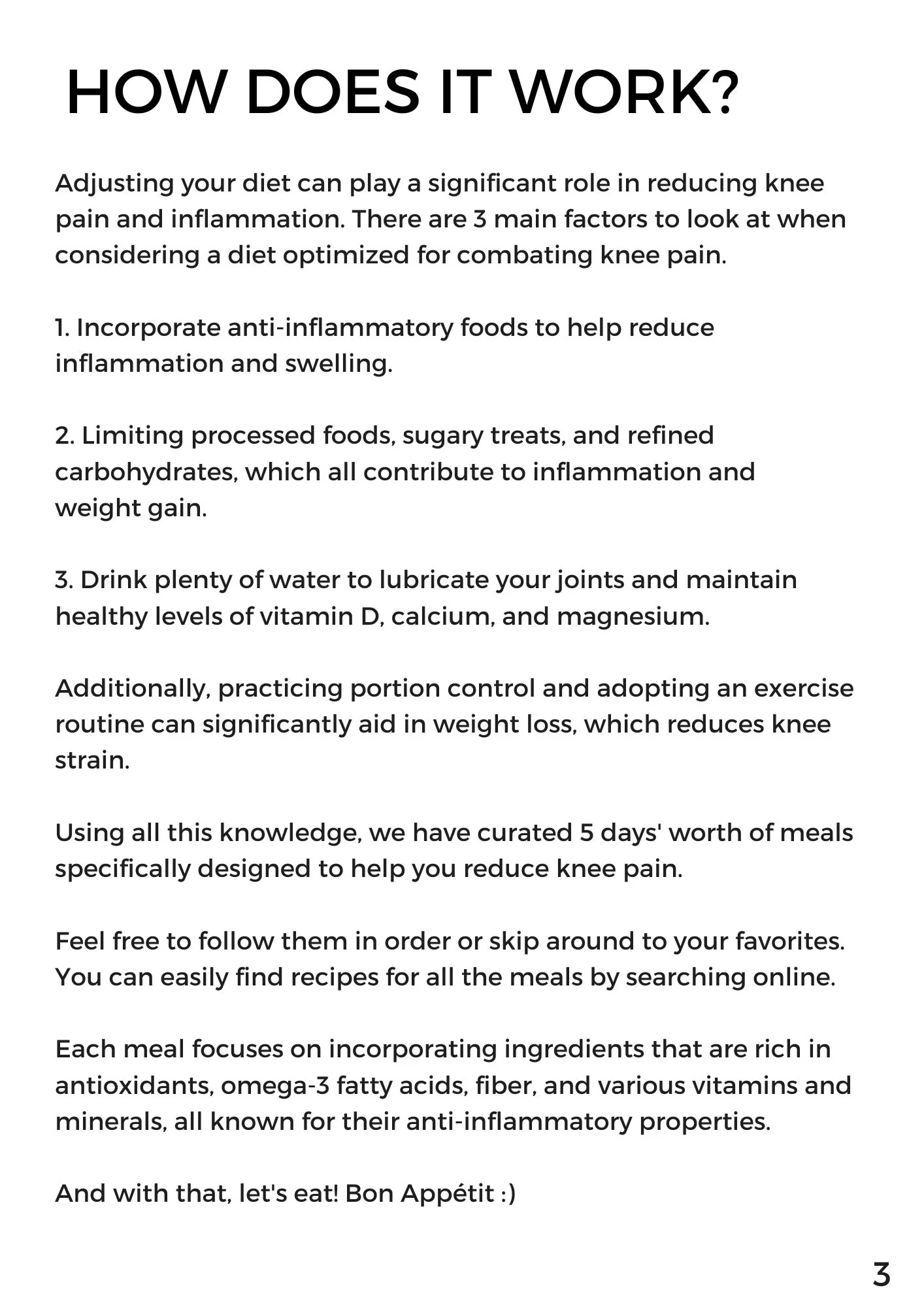 Anti Inflammatory  5 Day Meal Plan For Knee Pain - Image 3